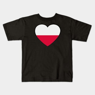 I Love Poland // Heart-Shaped Polish Flag Kids T-Shirt